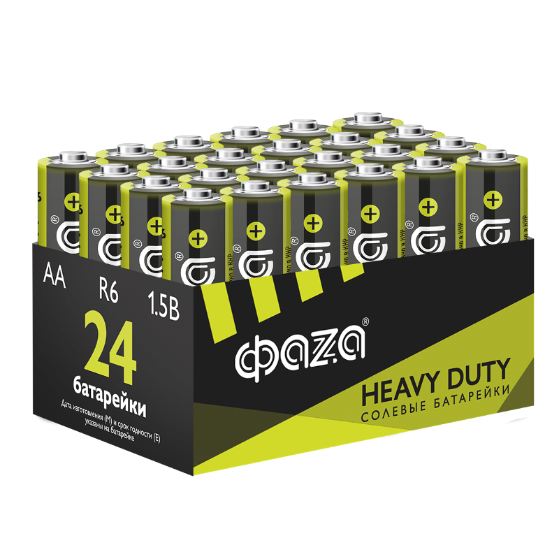 Батарейка R 6 ФАZА Heavy Duty Pack-24 арт.5042292