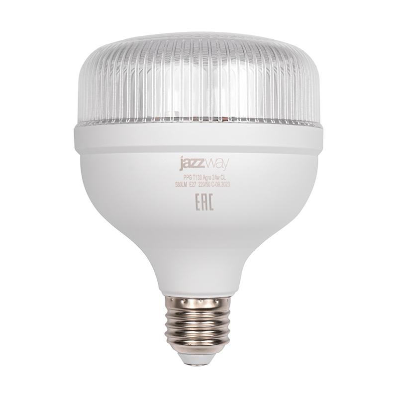 Лампа светодиодная PPG T130 Agro 24w CL E27  (для растений)