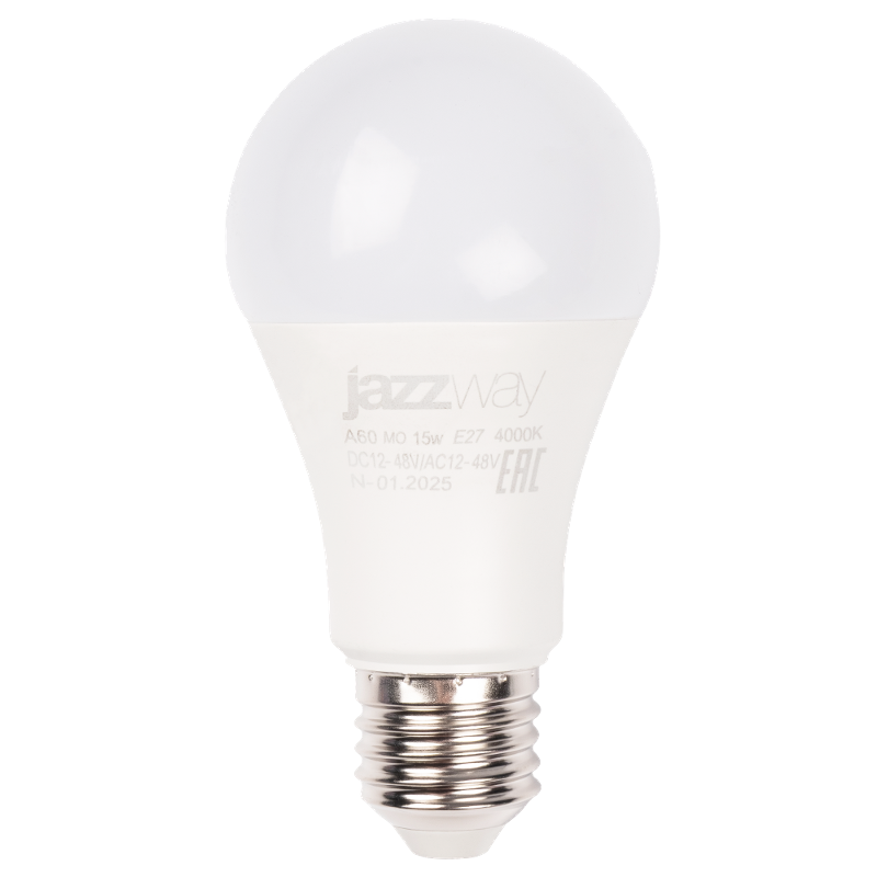 Лампа светодиодная низковольтная PLED-A60 МО 15w 4000K E27 DC12-48V/AC12-48V