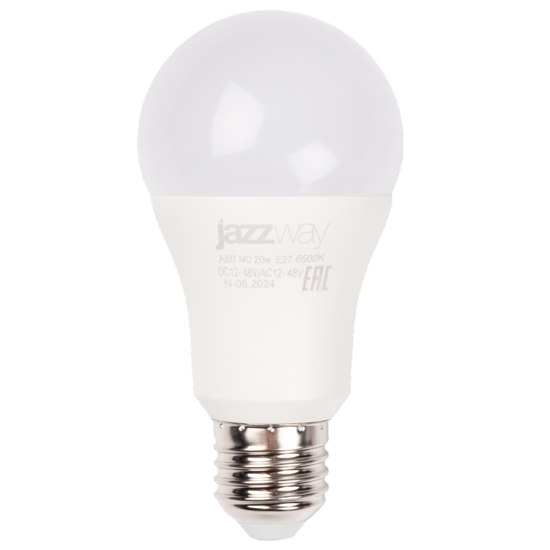 Лампа светодиодная низковольтная PLED-A60 МО 20w 6500K E27 DC12-48V/AC12-48V