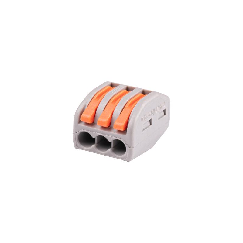 Клемма монтажная  рычажного соединения PTC-3P 222-413 BL/10 450V 32A 0,08-2,5(4.0)mm2 / 10шт./