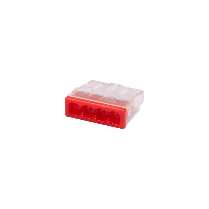 Клемма монтажная  нажимного соединения с пастой PTC-4P 2273-244 450V 32A 0,14-4.0mm2 / 50 шт./