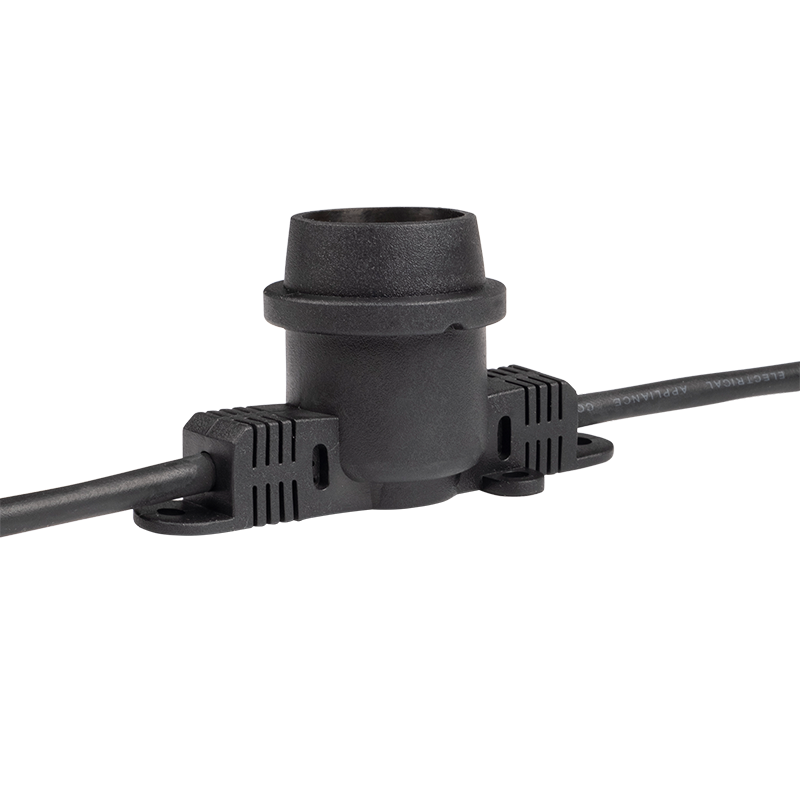 Гирлянда «Белт-лайт» уличная PBL-S40/ L24+1.5 black E27 (универс.крепл, без ламп в/к) IP65