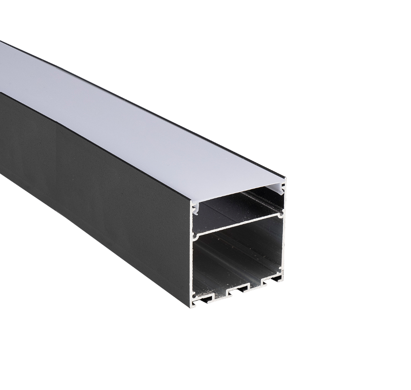 Профиль алюминиевый PAL 5050-BLACK (комплект) накладной 2м анод.с подвесом