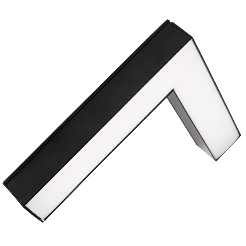 Светильник светодиодный линейный PSO-02L 16W 4000K BLACK L-обр. 255x255x42 IP40
