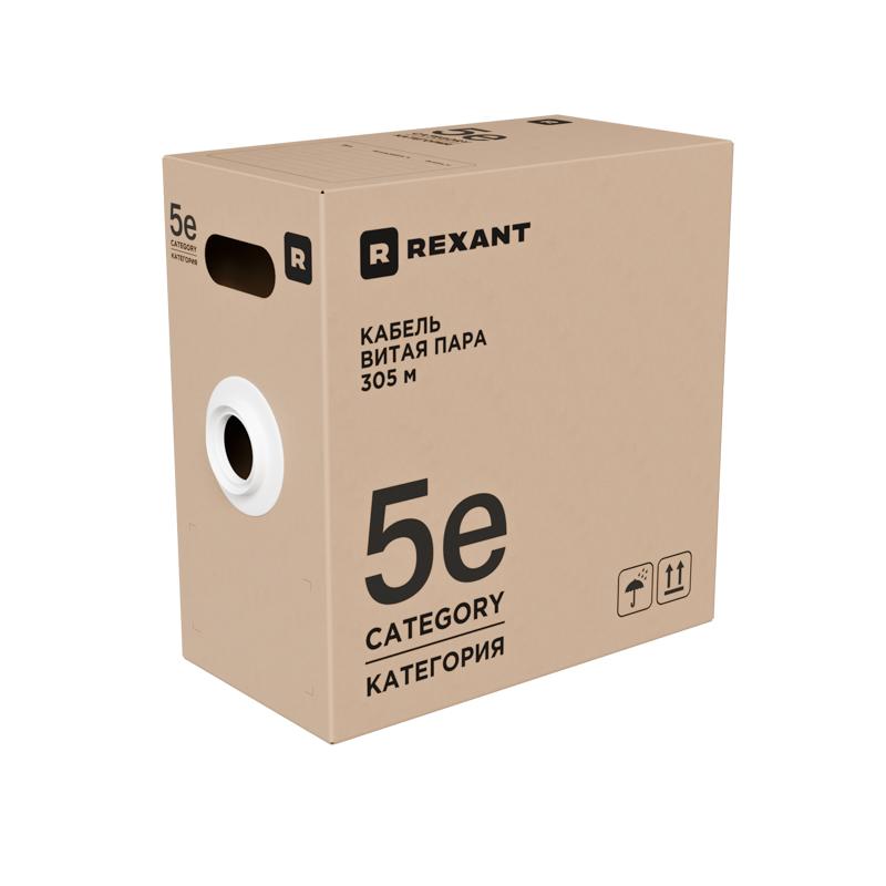 Витая пара U/UTP, CAT 5e, ZH нг(А)-HF, 4PR, 24AWG, INDOOR, SOLID, оранж., 305м, РФ