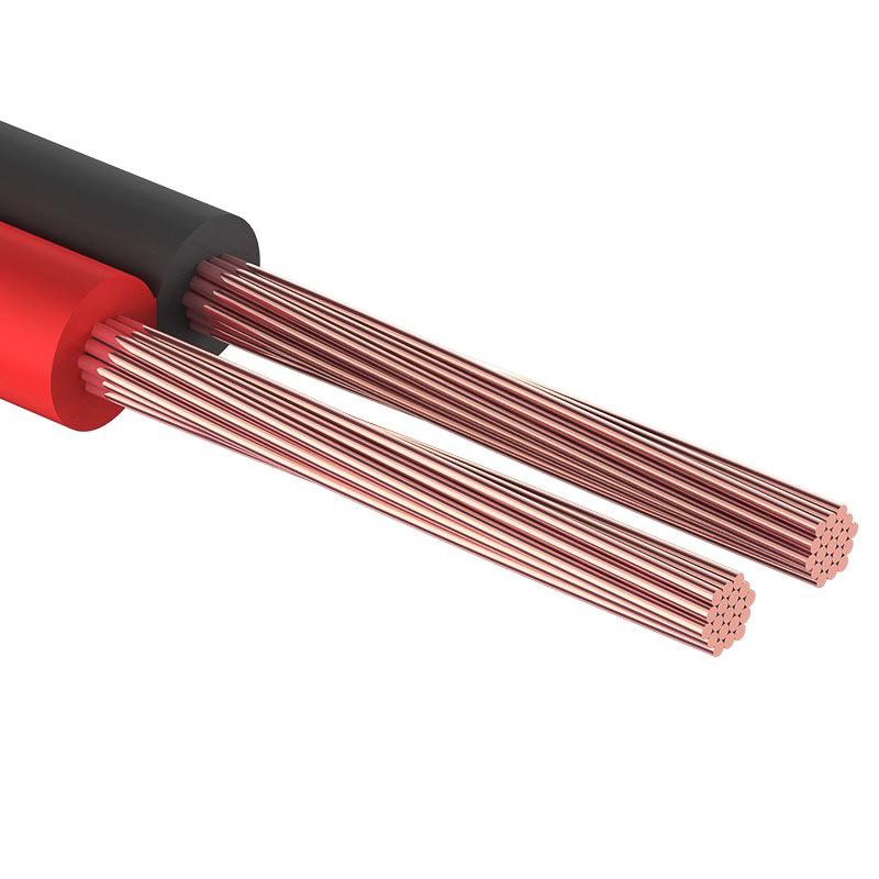 Кабель акустический, 2х0.50 мм², красно-черный, 100 м.