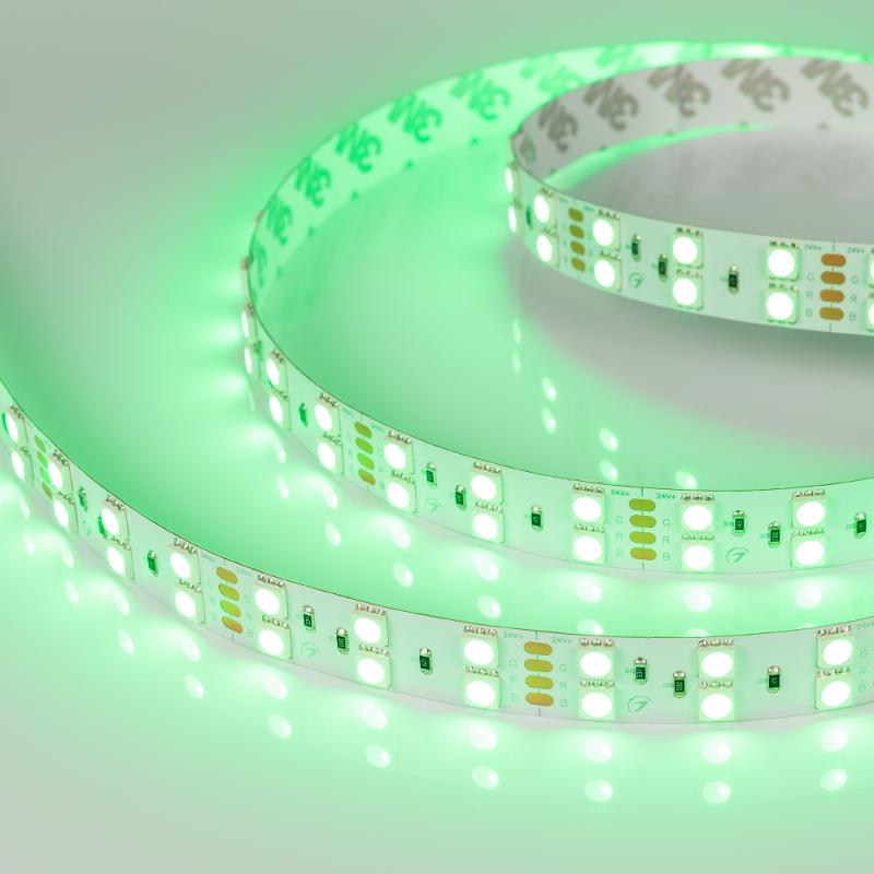 Лента светодиодная RT-B120-15mm 24V RGB (28.8 W/m, IP20, 5060, 5m) (arlight, Открытый)