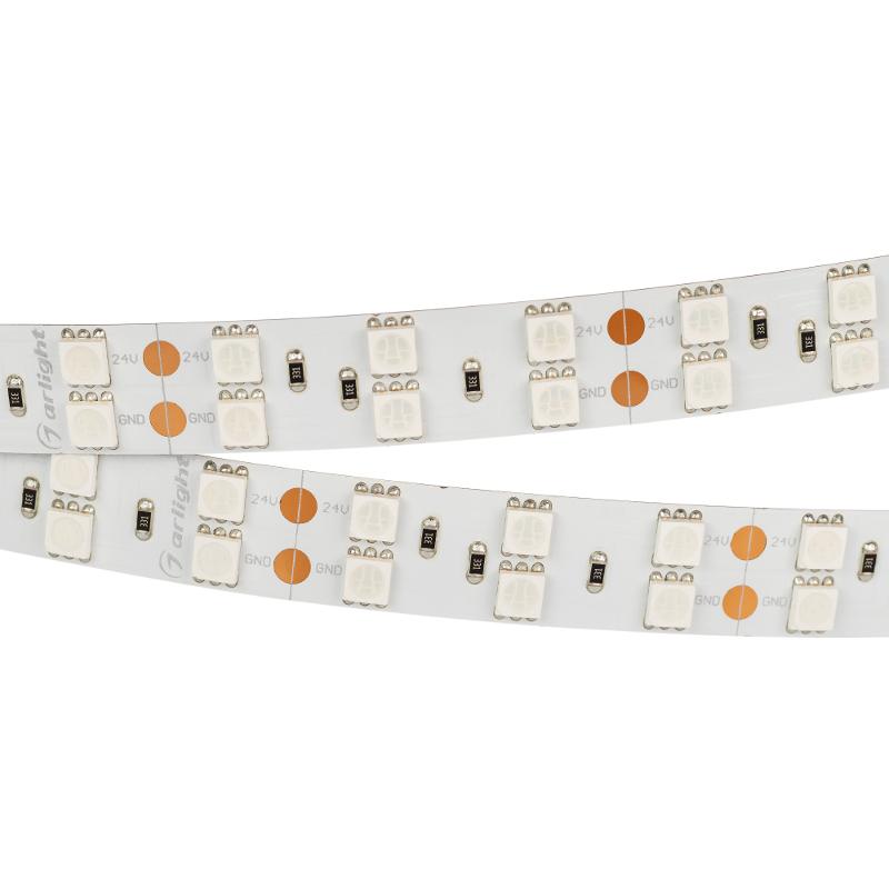 Лента светодиодная RT 2-5000 24V Yellow 2x2 (5060, 600 LED, LUX)