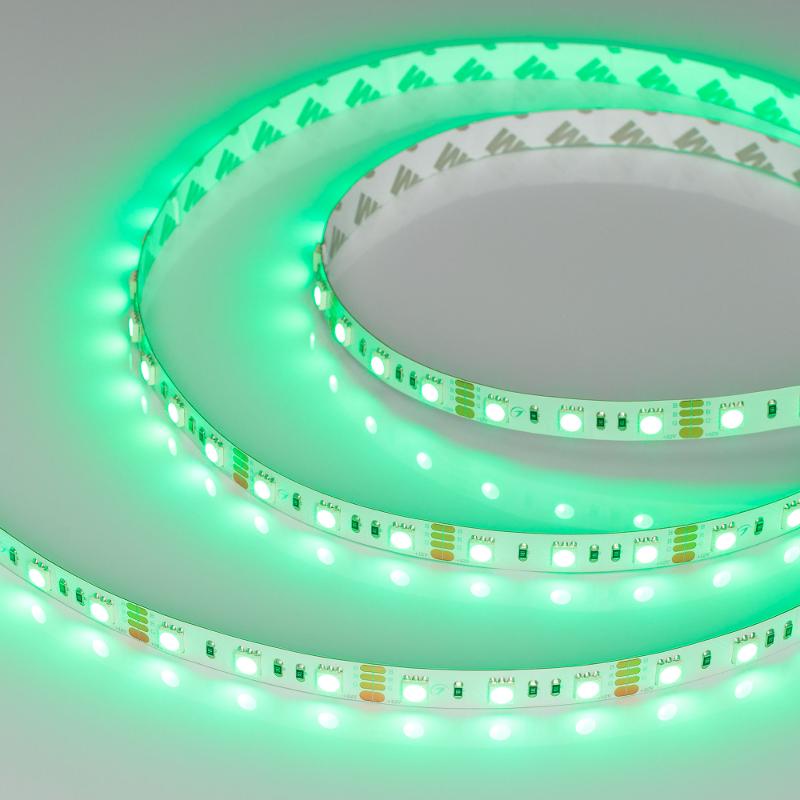 Лента светодиодная RT-B60-10mm 12V RGB (14.4 W/m, IP20, 5060, 5m) (arlight, Открытый)