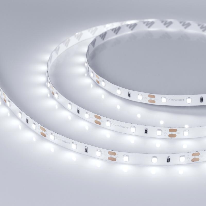 Лента светодиодная RT-A60-8mm 12V White6000 (7.2 W/m, IP20, 2835, 5m) (arlight, Открытый)