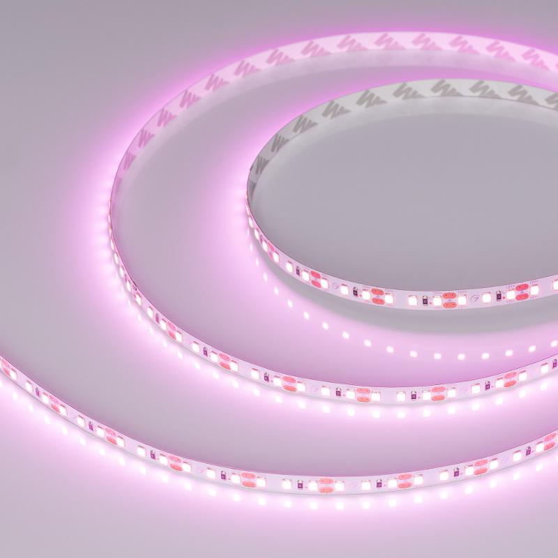 Лента светодиодная RT-A120-8mm 12V Pink (9.6 W/m, IP20, 2835, 5m) (arlight, Открытый)
