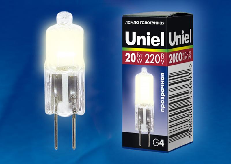 Лампа галогенная капсульная JC-220/20/G4 CL