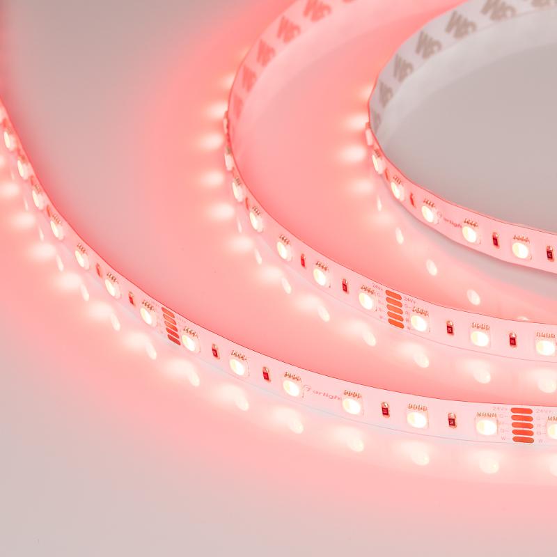 Лента светодиодная RT-B60-12mm 24V RGBW-White-4-in-1 (19.2 W/m, IP20, 5060, 5m) (arlight, Открытый)