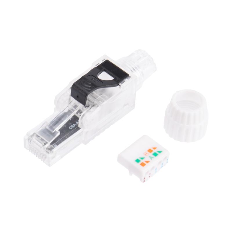 Разъем RJ-45(8P8C) полевой заделки под витую пару, UTP, CAT 6 (50 µ"/ 50 микродюймов) серия PRO