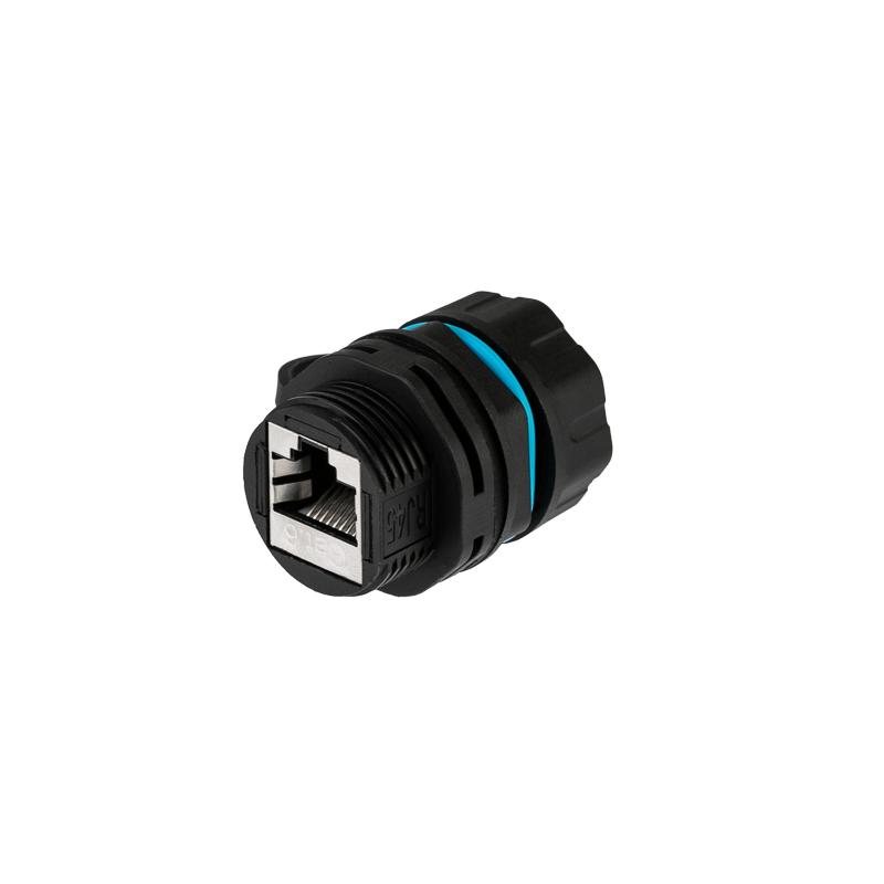 Индустриальный соединительный модуль, RJ-45(8P8C), FTP, CAT 6, IP68 с защитным колпачком для кабеля