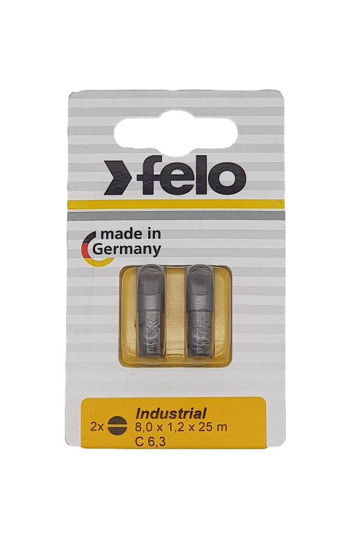 Бита Плоская шлицевая 8X1,2X25, серия Industrial, 2шт в блистере