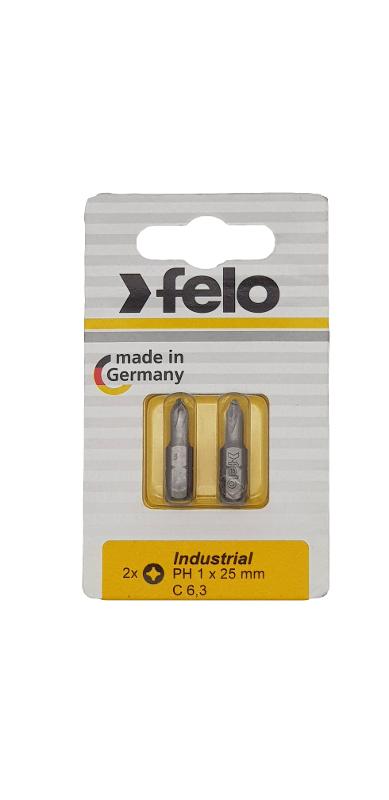 Бита крестовая PH 1X25, серия Industrial, 2 шт в блистере