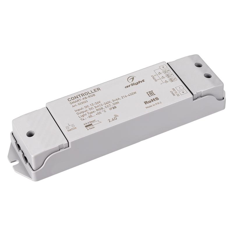 Контроллер SMART-K8-RGB (12-24V, 3x6A, 2.4G)