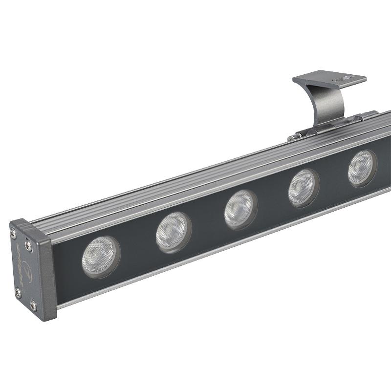 Прожектор светодиодный архитектурный AR-LINE-1000M-24W-24V RGB (Grey, 30 deg, DMX512)