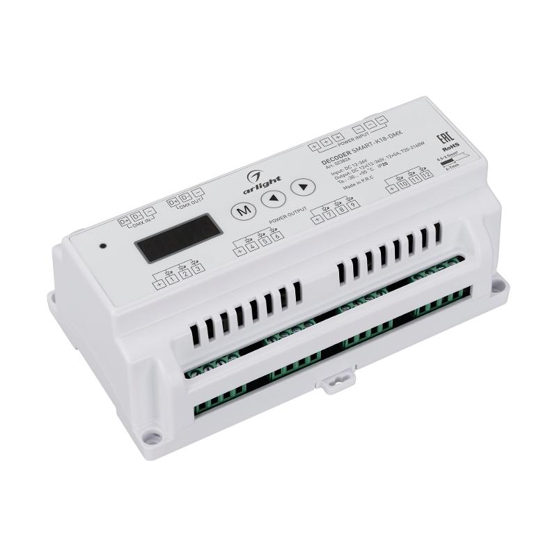 Декодер SMART-K18-DMX (12-36V, 12x5A)