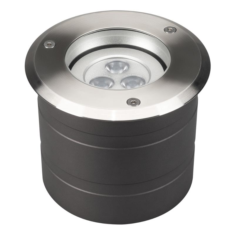 Светильник ART-GROUND-COLOR-TURN-R115-9W RGB (SL, 25 deg, 24V) (arlight, IP67 Металл, 3 года)