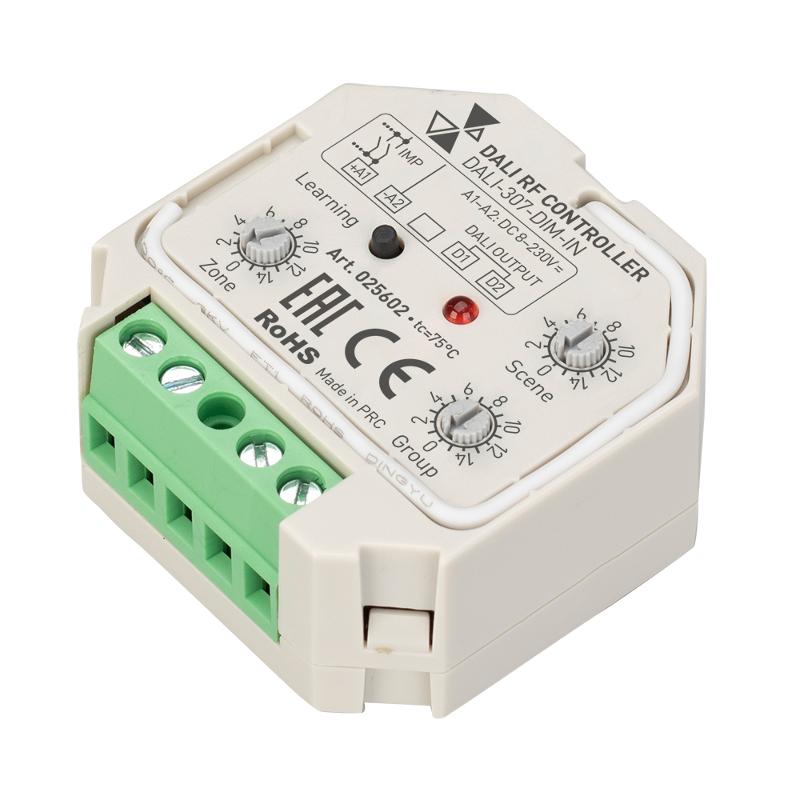 INTELLIGENT ARLIGHT Конвертер RF-сигнала DALI-307-DIM-IN (DALI-BUS, RF, PUSH)