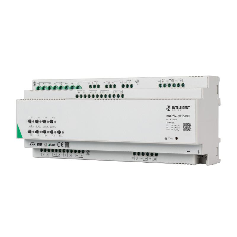 INTELLIGENT ARLIGHT Релейный модуль KNX-724-SW10-DIN (BUS, 24х10A)
