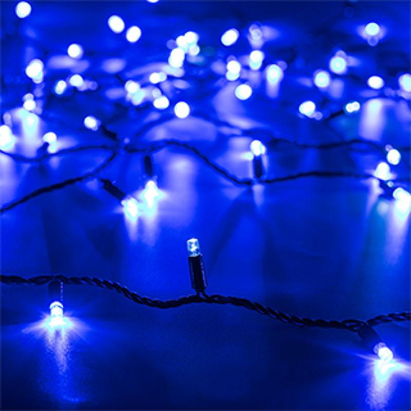 Светодиодная гирлянда ARD-STRING-CLASSIC-10000-BLACK-100LED-FLASH BLUE (230V, 7W)