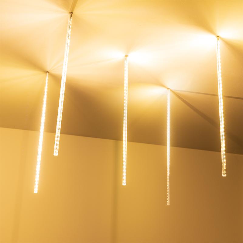 Светодиодная гирлянда ARD-ICEFALL-CLASSIC-D12-500-5PCS-CLEAR-72LED-LIVE WARM (230V, 6W)