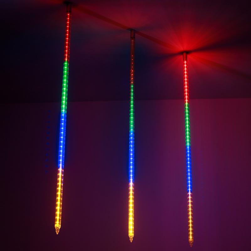 Светодиодная гирлянда ARD-ICEFALL-CLASSIC-D23-1000-CLEAR-96LED-LIVE RGB (230V, 1.5W)