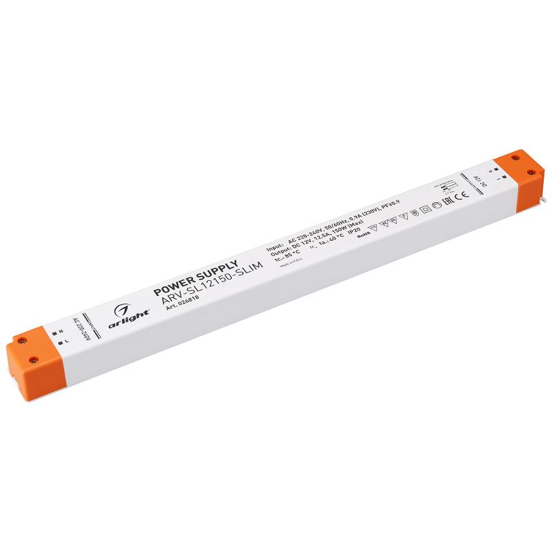 Блок питания ARV-SL12150-SLIM (12V, 12.5A, 150W, PFC)