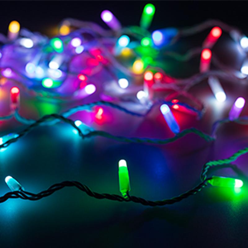 Светодиодная гирлянда ARD-STRING-CLASSIC-10000-WHITE-100LED-MILK-SYNC RGB (230V, 6.5W) (Ardecoled, IP65)