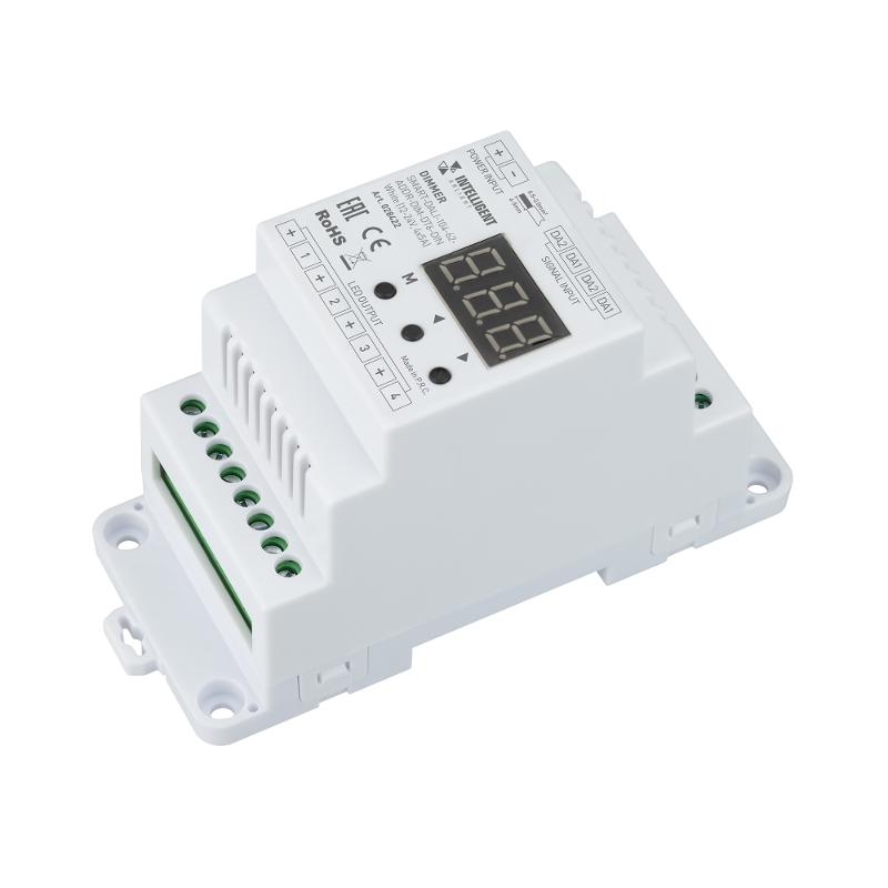 INTELLIGENT ARLIGHT Диммер SMART-DALI-104-62-ADDR-DIM-DT6-DIN White (12-24V, 4x5A) (IARL, IP20 Пластик, 5лет)