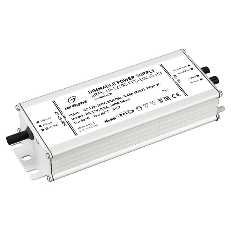 Блок питания ARPV-UH12100-PFC-DALI2-PH (12V, 8.3A, 100W)