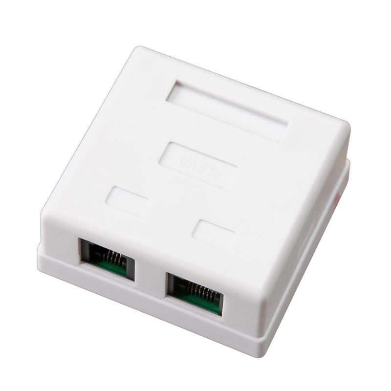 Комбинированная розетка RJ-45(8P-8C) + RJ-11(6P-4C), внешняя