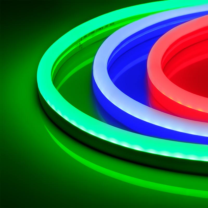 Гибкий неон ARL-NEON-2617-SIDE 24V RGB (arlight, 8 Вт/м, IP65)