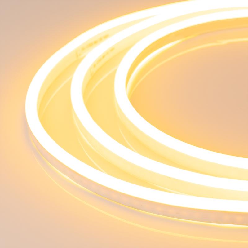 Гибкий неон ARL-NEON-1608YH-SIDE 24V Yellow (arlight, 6 Вт/м, IP65)