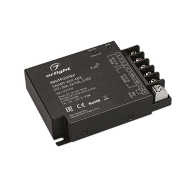 Контроллер SMART-K59-MIX (12-36V, 2x15A, 2.4G) (Arlight, IP20 Металл, 5 лет)