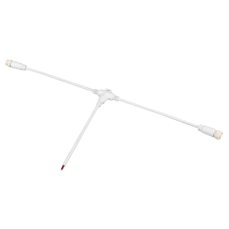 Коннектор питания ARL-MOONLIGHT-SPI/DMX-CON-POWER-T-MID-WIRE-WH (arlight, IP67 Пластик, 3 года)