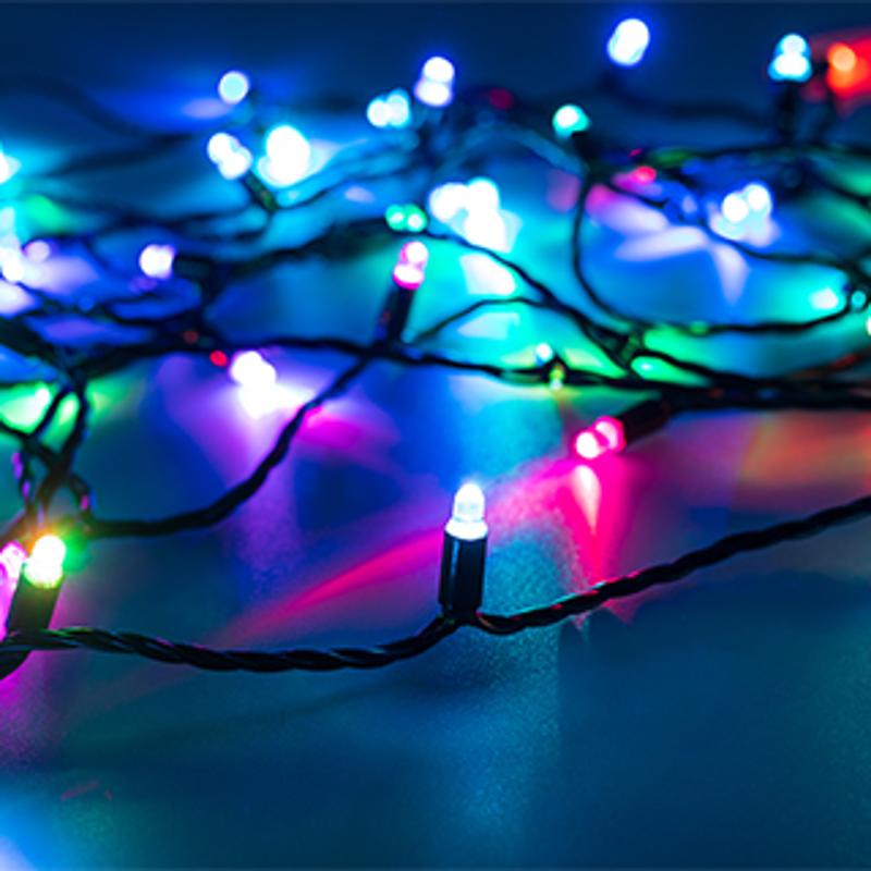 Светодиодная гирлянда ARD-STRING-CLASSIC-15000-BLACK-100LED-LIVE RGB-SPI (12V, 53W) (Ardecoled, IP65)