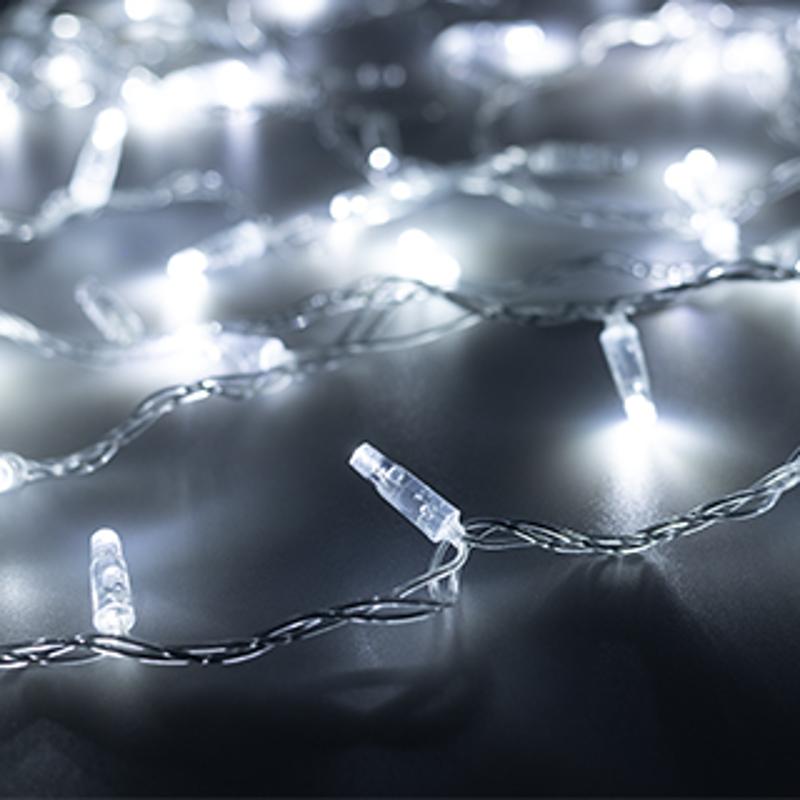 Светодиодная гирлянда ARD-STRING-CLASSIC-1000-CLEAR-100LED-PULSE White (230V, 7W) (Ardecoled, IP65)