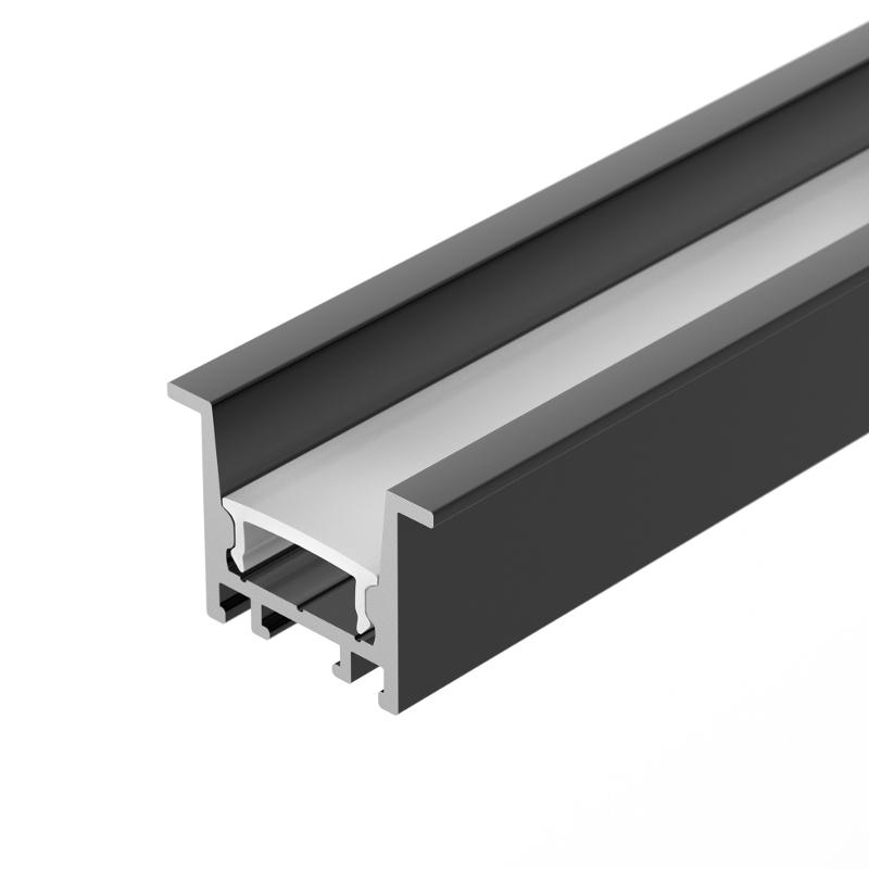 Профиль алюминиевый для светодиодной ленты SL-COMFORT-2316-F-2000 ANOD BLACK (ARL, Алюминий)