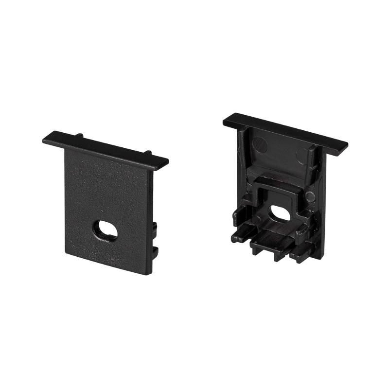 Заглушка SL-COMFORT-1722-F BLACK c отверстием (arlight, Пластик)