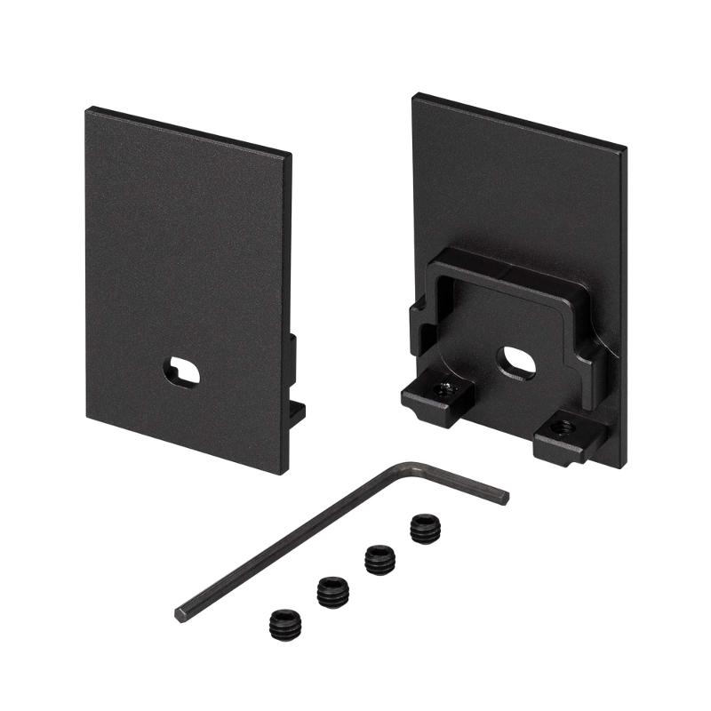 Заглушка SL-COMFORT-3551 BLACK c отверстием (arlight, Металл)