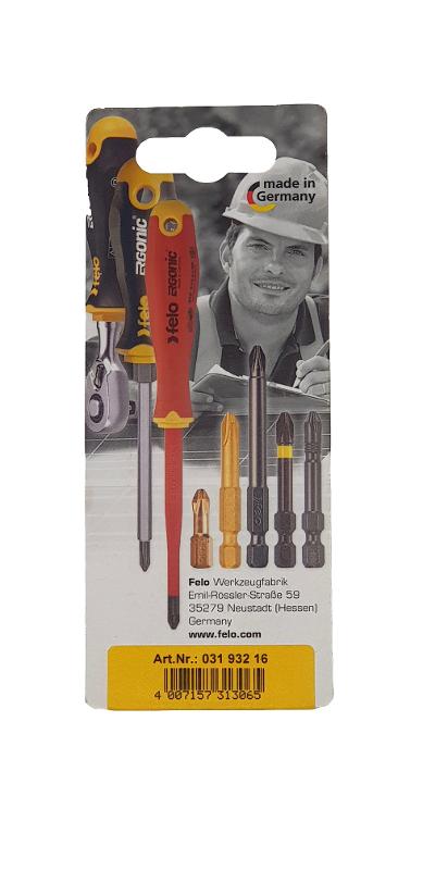 Бита крестовая PZ 1/PZ 2/PZ 3X50, 3 шт в блистере