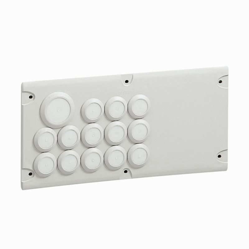 Пластина для ввода кабеля Cabstop IP 55 - 28 x диам. от 5 до 14 мм - 2 x диам. от 14 до 25 мм - 1 резерв