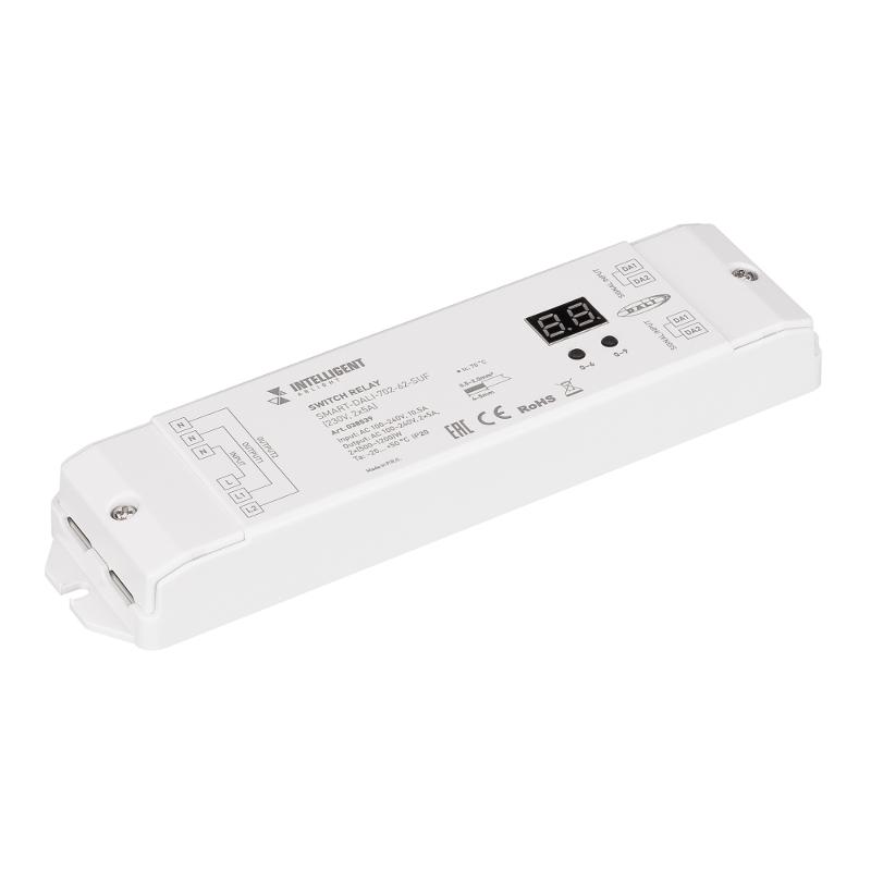 Релейный модуль INTELLIGENT ARLIGHT SMART-DALI-702-62-SUF (230V, 2x5A) (IARL, IP20 Пластик, 5 лет)
