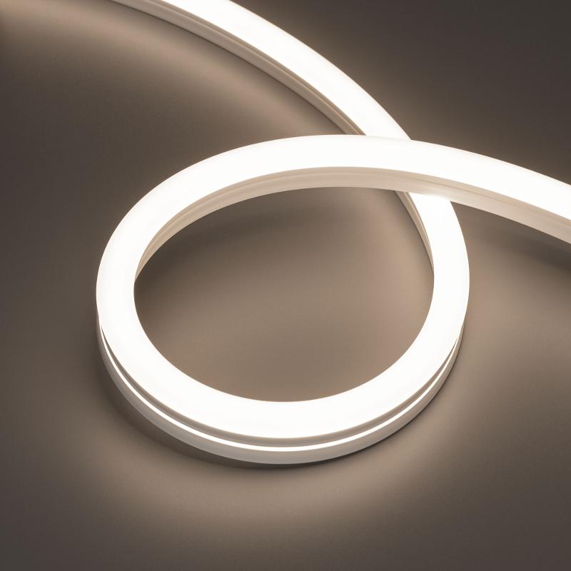 Светодиодная лента герметичная MOONLIGHT-SIDE-A140-12x24mm 24V Day4000 (9.6 W/m, IP68, 5m, wire x2) (Arlight, Вывод кабеля прямой)