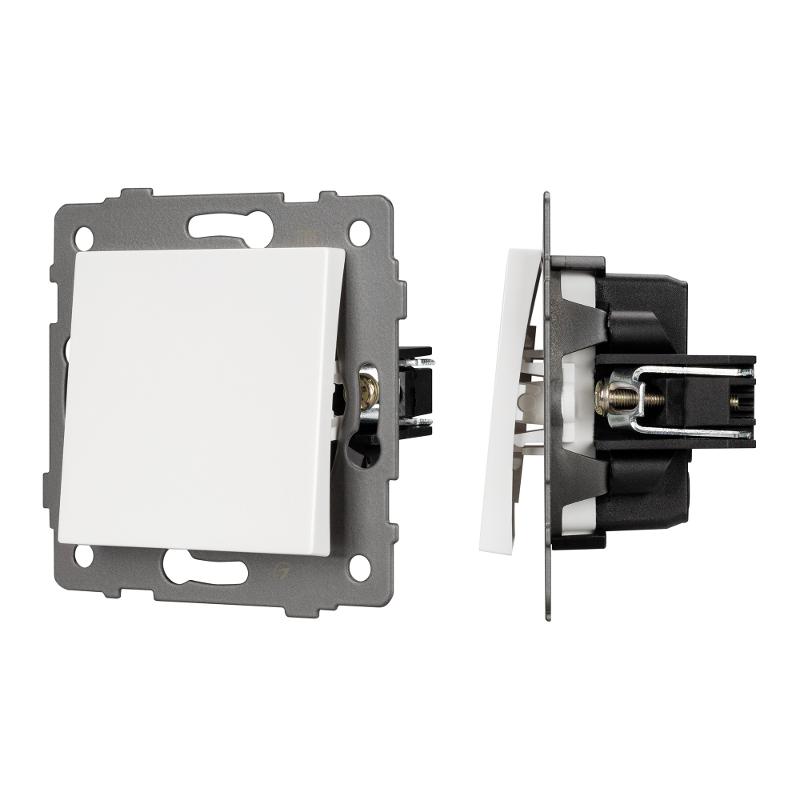 Механизм выключателя одноклавишный непроходной SWT-MK01-PL-WH-V (250V, 10A) (Arlight, -)